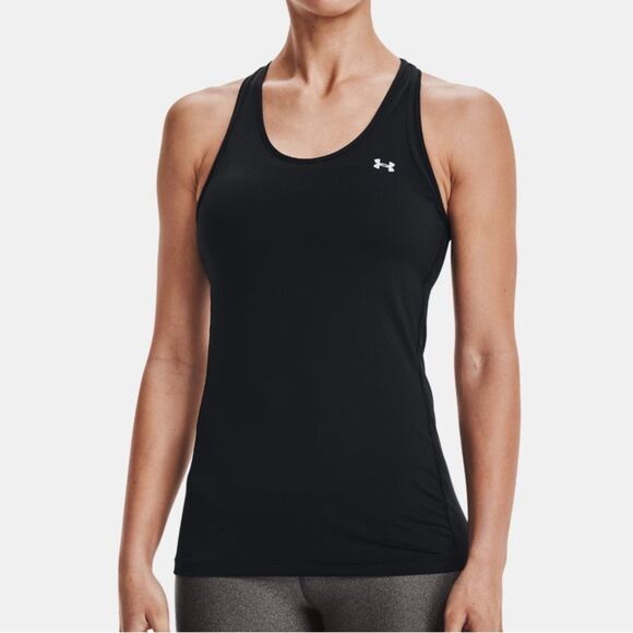 Women's HeatGear® Armour Racer Tank Grey Slate Color Womens Size XS - Picture 2 of 9